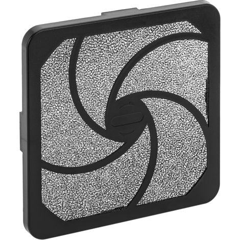 RackMatic - Grille d'aération en plastique avec languettes et filtre en mousse pour ventilateurs de 120 mm (1/5)