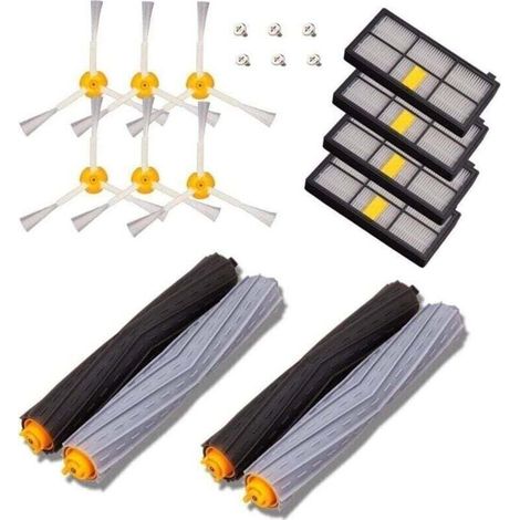 Ersatzbürsten-Set, Ersatzteile kompatibel mit XU, iRobot Roomba 800, 860, 870, 880, 890, 900, 960 und 980 Serie – 14-teilige Packung – KZQ
