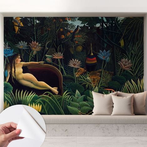 Papier peint adhésif décoratif pour chambre et salon Design moderne à poser facilement Jungle exotique 208x146 cm (1/5)