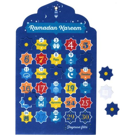 Calendrier - HOME DECO FACTORY - Coloré - Réutilisable - Bleu (1/5)