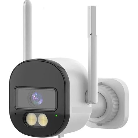 Caméra de sécurité à domicile Caméra Bullet HD 5MP, détection de mouvement PIR, Vision nocturne colorée IR, fonctionne avec moniteur d'extérieur et d'intérieur for maison intelligente(5MP Add 32G Card (1/5)