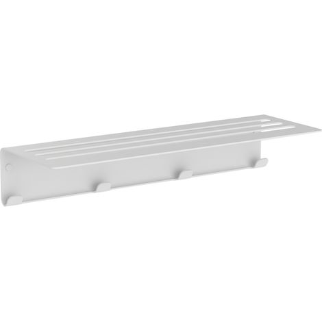 Lineabeta - Tragen Sie sie mit 4 Saeta-Kleiderhaken aus mattweißem Aluminium