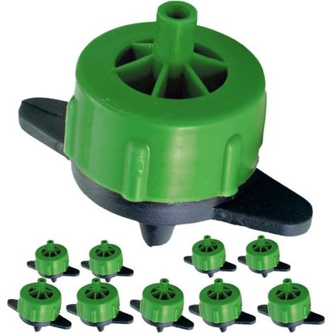 Set di 10 Gocciolatore Autoincistente 2 l/h, Gocciolatori di Irrigazione in Linea Sistema Micro, Gocciolatore per Irrigazione