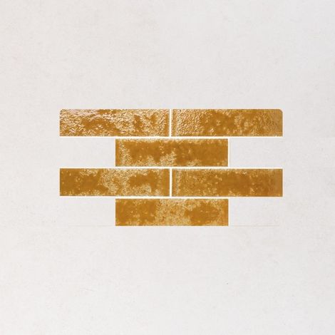 Carrelage Effet Zellige Jaune Moutarde PUKKA Amber 6,4x26cm (1/4)