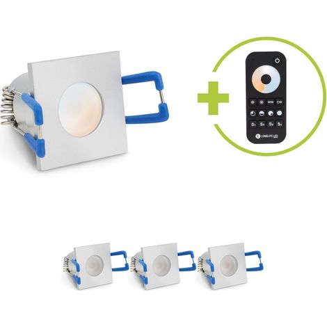 Einbaustrahler Mini Livorno eckig 3W CCT IP65 - Farbe: silber - Anzahl: 4x (1/5)