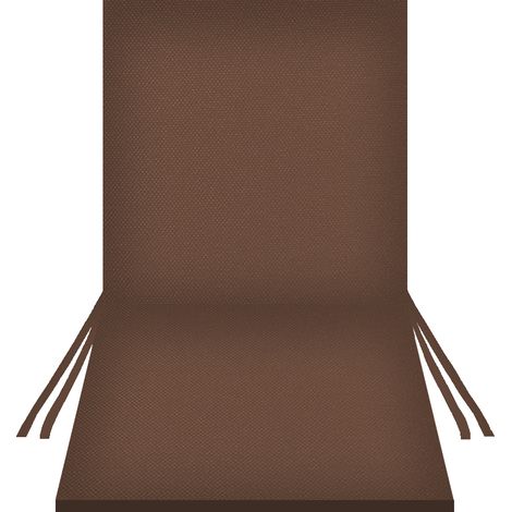 Cojín impermeable para silla TIP con respaldo, 80x40 cm, marrón. (1/5)