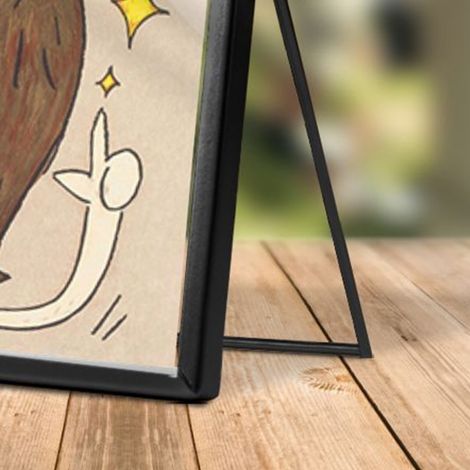 Cadre photo acrylique 14,5x19,5cm, style cartoon mignon, étanche, décoration de table, cadre métal noir, accessoire décoratif CBS1348 (1/4)