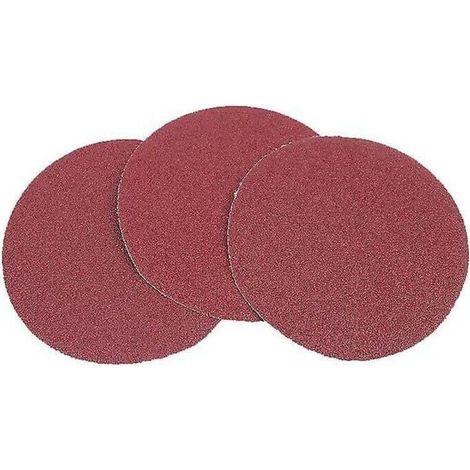 Kit 120 disques abrasifs 125 mm pour perceuse meuleuse, grains 40/60/80/120/180/240 avec fixation velcro (1/4)