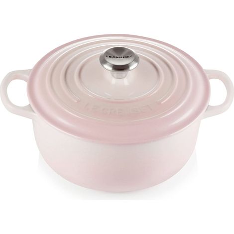 Le Creuset Signature Gusseisen Bräter rund 20cm shellpink