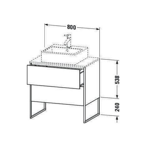 Duravit XSquare Konsolenwaschtischunterbau freistehend, 2 (1/5)