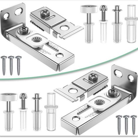Kit de réparation de quincaillerie pour portes pliantes, 2 ensembles – Comprend des supports supérieurs et inférieurs, des pivots (1/5)
