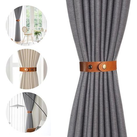 Set di 8 fermatende - accessori per tende - marrone (1/5)