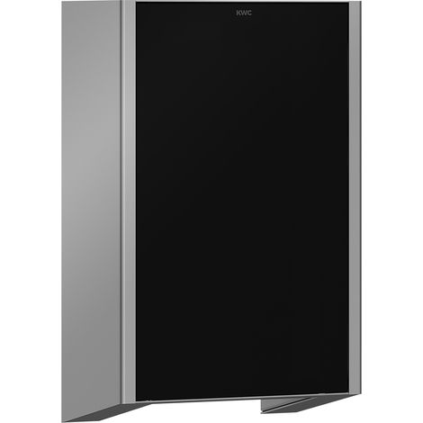 KWC AR Händetrockner, EXOS, Edelstahl, IR,  200x325x120 mm, Front ESG schwarz, 230 V