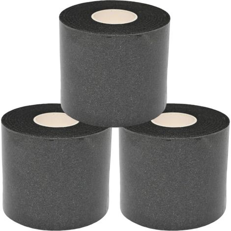 Elastici pre-avvolgimento per capelli sportivi: 3 bigodini neri in morbida schiuma elastica, ideali per allenamenti intensivi.