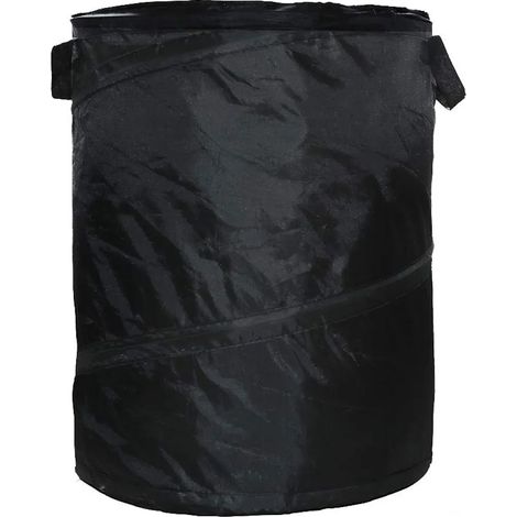 PopUp Sac de jardin avec poignées sac à feuilles poubelle auto portant en polyester extrêmement robuste noir 37 l (1/5)