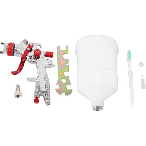 Ensemble de pistolets de pulvérisation professionnels HVLP, alimentation par gravité avec buse de 1.3mm, capacité de 500ml, Volume élevé pour peinture automobile, couche de finition transparente, reto (1/5)