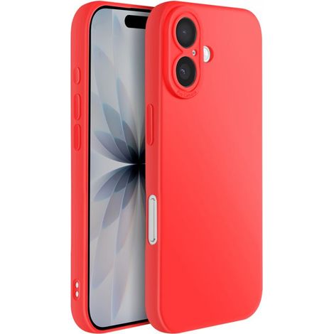 Coque - AVIZAR - iPhone 17 - Silicone Souple - Renfort Bloc Caméra - Rouge (1/5)