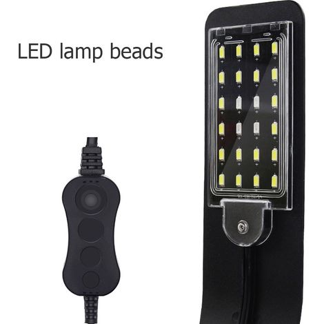 Lampe LED ultra-mince 10W pour aquarium avec clip - Éclairage intense (1/5)