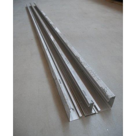Hager – Socle de goulotte aluminium 134x56mm 2 compartiments au mètre – Sans couvercle pour appareillage 45x45mm – Aluminium anodisé résistant à la corrosion (1/2)