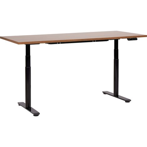 Electric Adjustable Standing Desk DESTINAS Brown/ Black 180 cm 80 cm (1/5)