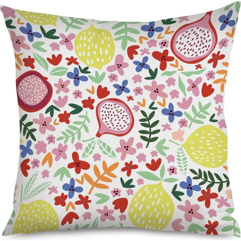 Housse de Coussin with myrtilles mignonnes, fond bleu (1/5)