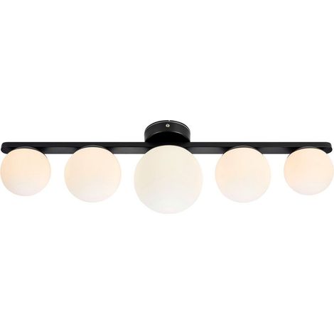 Appliqueplafonnier 5 lumieres g9 20w ip44 noir et blanc - markslojd - pur 88895563 88895563 88895563 (1/3)