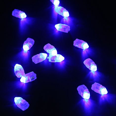 Lot de 50 guirlandes LED étanches bleues pour lampions, déco mariage, fête, ballons, éclairage extérieur, 1 set (1/3)