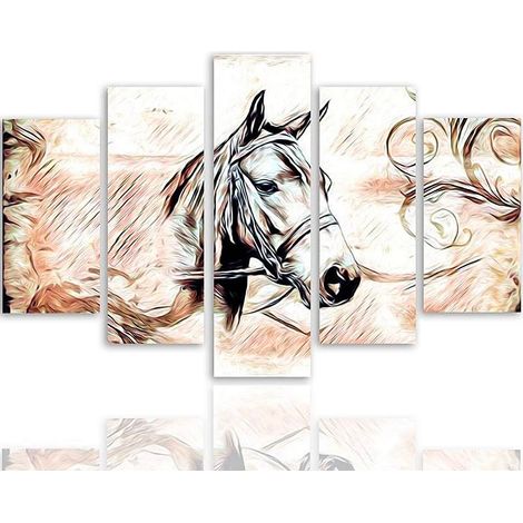 Tableau une tête de cheval 3 - 100 x 70 cm