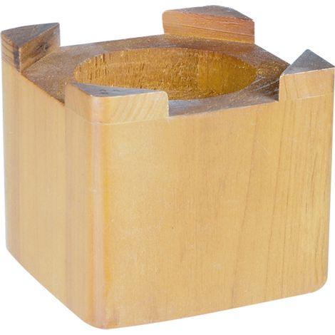 ALBERTS Betterhöher,Hartholz,Höhe:100mm,Breite:100mm,Länge:100mm,Loch:Ø75,Set à 4 Stück (1/5)