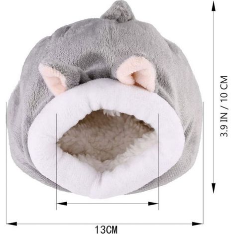 Niche d'hiver chaude pour rats et hamsters, lit pour petits animaux de compagnie, chinchilla, cage, nid, accessoires pour hamste (1/4)