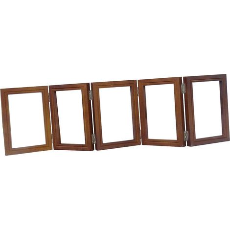 Cadre photo pliable rustique à charnières pour bureau, chambre ou bureau. (1/5)