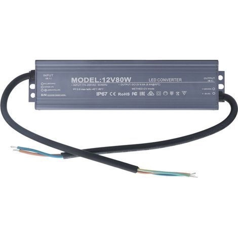 Alimentation LED étanche IP67 12V 6.6A - Transformateur pour éclairage 170-265V AC (1/5)