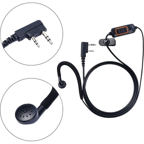 Compatible with UV-5R, UV-5RH, UV-21 PRO, and UV-K6 walkie-talkie headsets (K-type connector). (1/5)