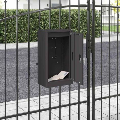 boîte aux lettres Noir 30 x 23 x 55 cm Acier (1/5)