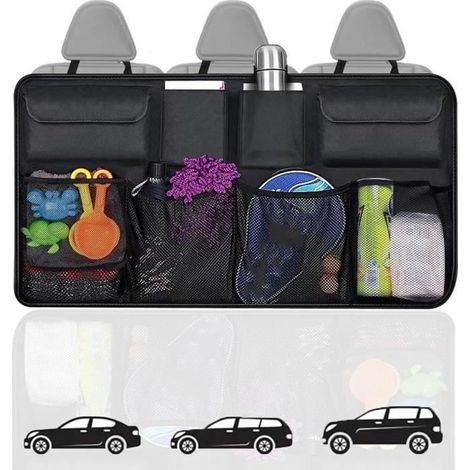 Organisateur de coffre de voiture - Multipurpose - Pliable - Tissu Oxford - Imperméable - Noir (1/3)