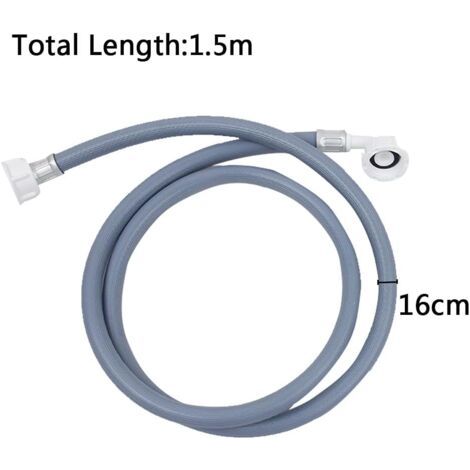 Tuyau d'arrivée d'eau froide universel pour lave-linge, sèche-linge et lave-vaisselle 1,5 m-5 pièces