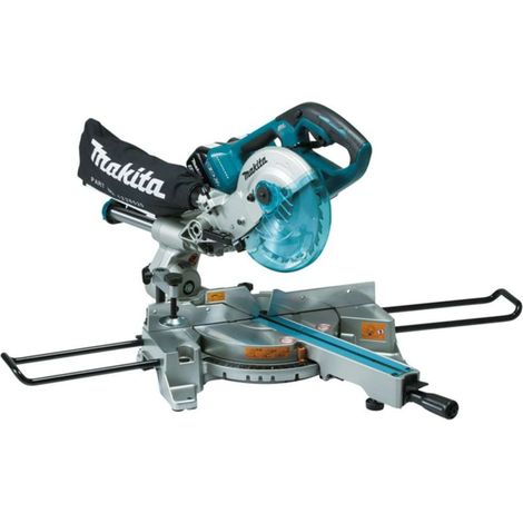 Makita Outillage - Scie à onglets sans fil 18V 190 mm, 2 batteries Li-ion LXT 5,0 Ah, chargeur DLS714NPT2