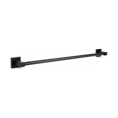 PORTE-SERVIETTES SUPPORT BARRE 60CM SALLE DE BAIN MURAL SÈCHE-MAINS HOME NOIR 02109 (1/2)