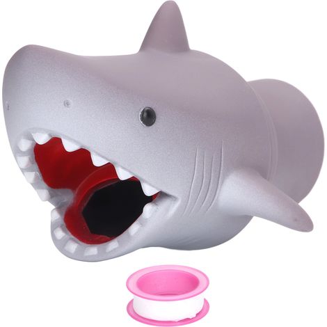 Rallonge de robinet à motif requin, mignonne, légère et portable, idéale pour les tout-petits et les petits enfants. Économisez l'eau en toute sécurité grâce à cette petite rallonge de robinet à motif (1/5)