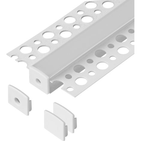 Profilo in alluminio Orno per striscia LED 200 cm bianco 4 tappi