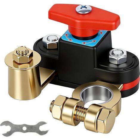 Coupe Circuit Batterie Voiture 12V-24V, Interrupteur Coupe-Batterie, Battery Disconnect Switch, pour Voiture, Moto, Camion, Camping Car, Bateau, Tracteur