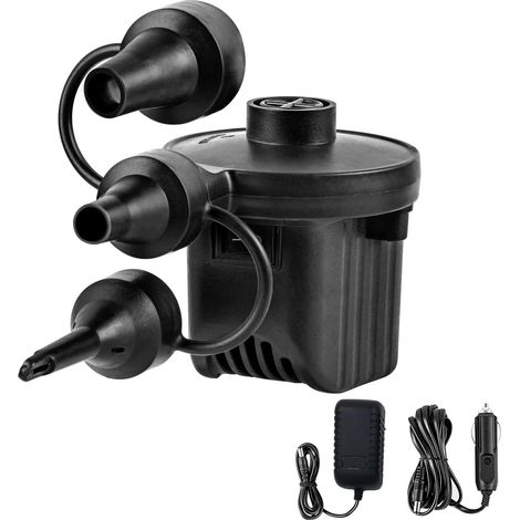 Pompe à air électrique Portable DC 12V / AC 110 240V Gonfleur électrique à remplissage rapide Pompe de gonflage d'air pour matelas d'air gonflable Coussin de jouet Piscine Lit Flottant (1/5)