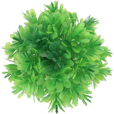 Boule d'herbe artificielle pour aquarium, boule d'herbe en plastique résistante aux couleurs pour aménagement paysager d'aquar (1/5)