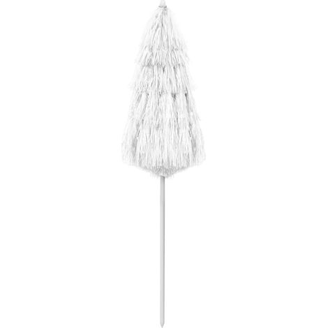 Maison Exclusive - Ombrellone da Spiaggia Hawaii Bianco 180 cm (1/5)