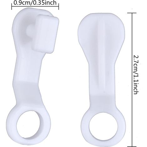 Accessoires pour rideaux à enrouleur à rail latéral blanc, 20 pièces. (1/5)