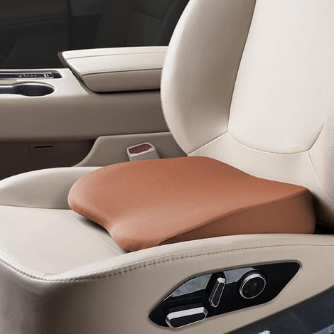 Coussin de siège auto 2 en 1 en forme de coin ou support lombaire pour conducteur - Coussin de siège conducteur en mousse à mémoire de forme souple de 8,9 cm (3,5 pouces) pour voitures et (1/5)
