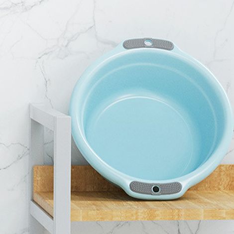 [Wash Basin] [Plastic Thicken] [Large Capacity Ant Slip] Bassine de lavage grande capacité antidérapante pour maison/dortoir L (14 X 4.3 X 9.8in) (1/5)