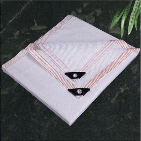 Filet d'ombrage — triple aiguille, densité 50 %–60 % — convient pour les plantes, les jardins et le camping — blanc — 3 m x 4 m (1/5)