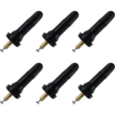 Lot de 6 valves Tubeless de rechange RDKS pour pneus, valve en caoutchouc, capteur de pression des pneus, système de contrôle de la pression des pneus TPMS, valve de pneu de voiture durable, insert de (1/5)