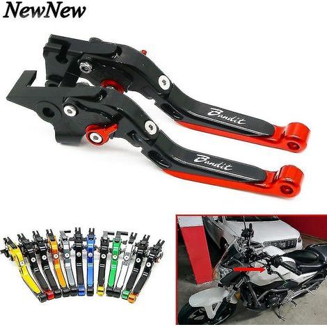 CNC-gefräste, klappbare, ausziehbare und verstellbare Brems- und Kupplungshebel für Suzuki GSF 600 Bandit (1995–2006) – BKBKBKGN (1/5)